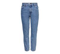 ONLY Damen Onljagger Life High Mom Ankle DNM Noos Freizeithose, Medium Blue Denimdetail:nas258, 29W / 34L EU