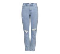 ONLY Damen Onljagger Life High Mom Enkeldnm Noos Jeans, Light Blue Denim, 28W / 34L EU