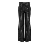 ONLY Damen Onljuicy-Dakota Hw Faux Leathe Wide PNT, Black, (XS) W x 32L