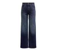 Only Wide Leg Jeans aus Baumwoll-Mix Modell 'JUICY' in Dunkelblau, Größe 29/32