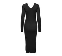ONLY Damen Onljulie Life Ls V-neck Maxi Dress Knt, Schwarz, S