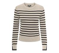 ONLY Damen Onlkalana Ls O-Neck KNT Pullover, Whitecap Gray/Stripes:Black, L