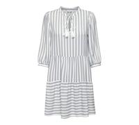 ONLY Damen Onlkaya 3/4 Puff Short Dress WVN Noos, Cloud Dancer/Stripes:Blue Stripe, XS