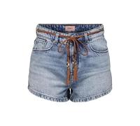 Jeansshorts ONLY "ONLKELLY HW SHORTS DNM AZG017", Damen, Gr. L (40), N-Gr, blau (light blau denim), Denim/Jeans, Obermaterial: 100% Baumwolle, unifarben, regular fit kurz, Jeans Jeansshorts (85726254-
