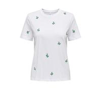 ONLY Damen Onlketty Life S/S O-Neck Top Box Cs JRS T-Shirt, Bright White, Small