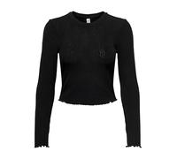 ONLY Damen ONLKISSER L/S Short TOP CC JRS Langarmshirt, Black, L