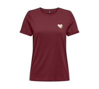 ONLY Damen Onlkita Life S/S Top Noos, Cabernet, X-Large