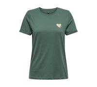 ONLY Damen Onlkita Life S/S Top Noos, Pineneedle, S