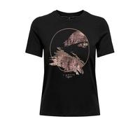 Kurzarmshirt ONLY "ONLKITA LIFE REG S/S MIX TOP CS JRS EX.", Damen, Gr. S (36), schwarz (schwarz print:lamour), Single Jersey, Obermaterial: 100% Baumwolle, bedruckt, regular fit normal, Rundhals, Shi