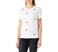 ONLY Damen Onlkita Reg S/S Top Box Cs JRS, Cloud Dancer/Print:Bees, M