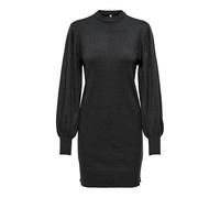 ONLY Damen Onllabelle Life L/S Dress KNT Noos 15210835,Dark Grey Melange,M