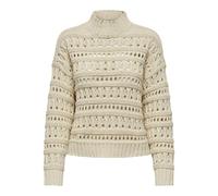 ONLY Damen Onlleah Ls High Neck KNT Pullover, Whitecap Gray, L