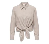 ONLY Damen Onllecey Ls Knot Shirt Noos WVN, Toasted Coconut, XL