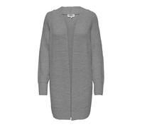 ONLY Damen ONLLEISE Freya LS Open Cardigan KNT Strickjacke, Medium Grey Melange, L