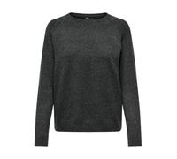 ONLY Damen Onllesly Kings L/S KNT Noos Pullover 15170427,Dark Grey Melange,L
