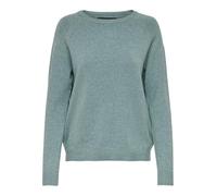 ONLY Damen Onllesly Kings L/S Knt Noos Pullover 15170427 ,Grün (Sea Moss Melange) ,M