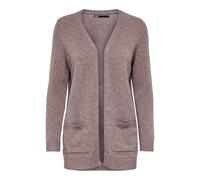 ONLY Damen Onllesly L/S Open Cardigan KNT Noos Strickjacke 15174274,Rose Browndetail:w. Melange,XS