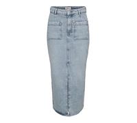 ONLY Damen Onllilian Hw Pocket Midi DNM Skirt Cro Rock, Light Blue Denim, 36