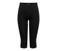 ONLY Damen Onllive Love 3/4 JRS Basic Leggings Mit Hoher Taille Und Elastischem Bund, Black, Medium