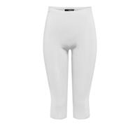 ONLY Damen Onllive Love 3/4 JRS Basic Leggings Mit Hoher Taille Und Elastischem Bund, White, X-Small
