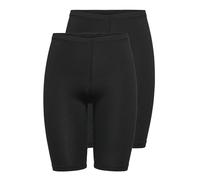 ONLY Damen Onllive Love City 2PACK JRS Shorts, Black 1,L