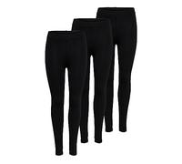 ONLY Damen Onllive Love Leggings 3-Pack, Black/Black/Black, M