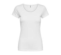 ONLY Damen Onllive Love S/S O-Neck Top JRS Blouse, Weiß, S EU