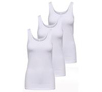 ONLY Damen Onllive Love Tank TOP JRS 3-Pack, White/+ 2 White, XS