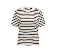 ONLY Damen Onllivina S/S Stripe Tee JRS, Cloud Dancer/Stripes:Black Stripes, XS