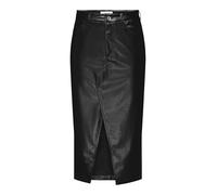 ONLY Damen ONLLOLA-ELYNA HW Metal Long Skirt PNT Rock, Black, X-Small