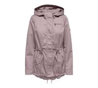 Parka ONLY "ONLLORCA LIFE CANVAS PARKA CC OTW", Damen, Gr. XS, burnished lila, Web, Obermaterial: 80% Polyester, 20% Baumwolle, unifarben, regular fit hüftlang, Jacken Parka, mit Kordelzug in der Tail