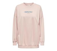 ONLY Damen Onllucinda L/S Autentic O-Neck SWT Sweatshirt, Silver Pink/Print:Fearless Ranch, 38