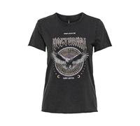 ONLY Damen Onllucy Life Reg S/S Top JRS Noos, Black, Small