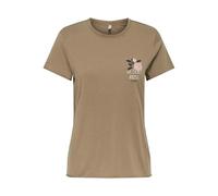 ONLY Damen Onllucy Life Reg S/S Top JRS Noos, Cocoa Créme, 3XL