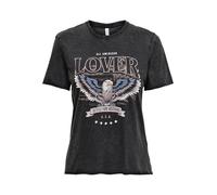 ONLY Damen ONLLUCY REG S/S JRS NOOS Top, Schwarz,M | Rock