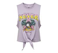 ONLY Damen Onllucy S/L Knot Eagle Top Box JRS, Purple Rose/Print:Never, M
