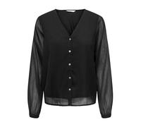 ONLY Damen Onlluna L/S V-Neck Top Cs Noos Ptm Langarmshirt, Schwarz1, L