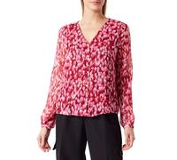 ONLY Damen Onlluna L/S V-Neck Top Noos Ptm, Lipstick Red/AOP:City Leo, S