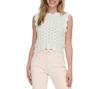 ONLY Damen Onlluna Life Sl O-Neck Nca KNT Tanktop, Cloud Dancer, M EU