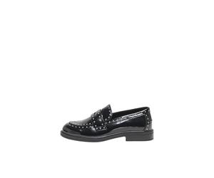 ONLY Damen Onllux-7 Pu Studs Loafer, Black, 38 EU