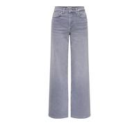 High-waist-Jeans ONLY "ONLMADISON JOGG HW WIDE DNM", Damen, Gr. 29, Länge 32, light grau denim, Denim/Jeans, Obermaterial: 100% Baumwolle, unifarben, weit lang, Jeans High-Waist-Jeans, high waist, wid