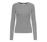 ONLY Damen Onlmai Stripe L/S Top JRS, Black, XX-Large