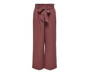 ONLY Damen Onlmarsa Solid Pant WVN Noos Paperbag Bund Mit Gürtel Hose, Apple Butter, S