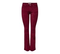 ONLY Damen Onlmary-Global Mid Cord Flared PNT Noos, Cabernet, 34W x 32L