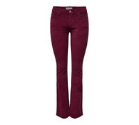 ONLY Damen Onlmary-Global Mid Cord Flared PNT Noos, Cabernet, 46W x 30L