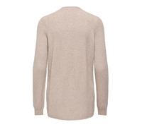Strickjacke ONLY "ONLMARY LS OPEN RIB CARDI KNT", Damen, Gr. XS, mocha meringue detail:melange, Strick, Obermaterial: 50% Viskose, 27% Nylon, 23% Polyester, meliert, regular fit normal, V-Ausschnitt, 