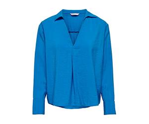 ONLY Damen Onlmasumi 3/4 Wrap Top WVN Noos, Brilliant Blue, XS