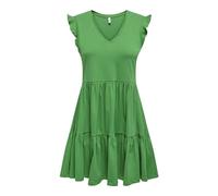ONLY Damen Onlmay Cap Sleev Fril Dress JRS Noos, Green Bee, M