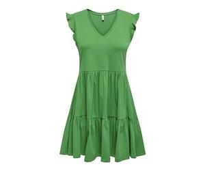ONLY Damen Onlmay Cap Sleev Fril Dress JRS Noos, Green Bee, S