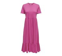 ONLY Damen Onlmay Life S/S Peplum Calf Dress JRS Maxikleid, Raspberry Rose, Small